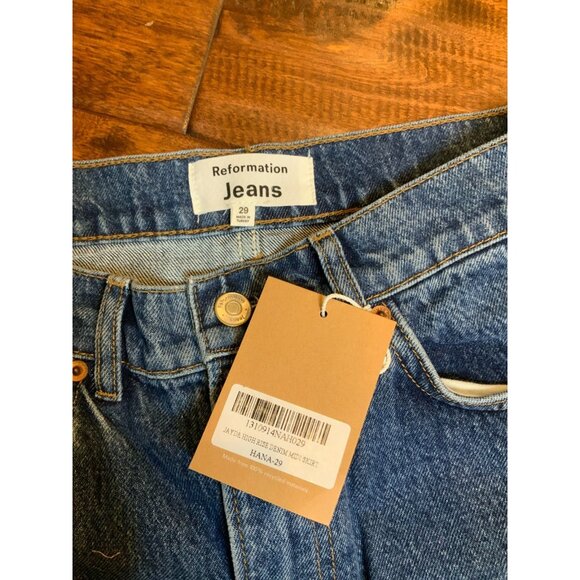 Reformation Jeans Medium Wash Jayde High Rise Denim Midi Skirt, Size 29, NWT! - Picture 4 of 6